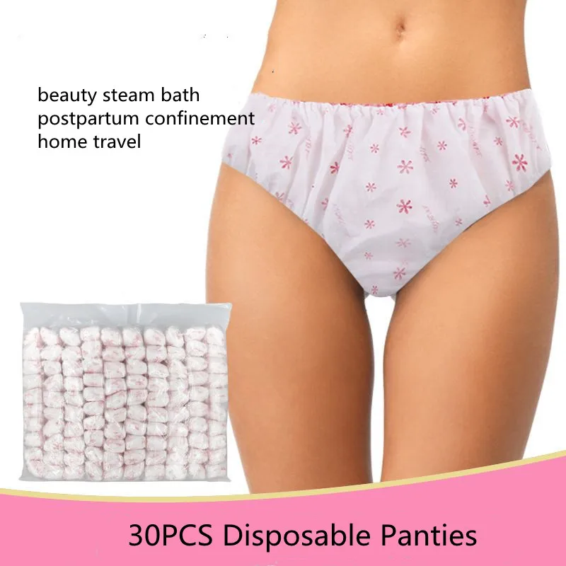 Top Trends: 30 / 10PCS Disposable Women&#039;s Panties Non Woven Sterile Panties Postpartum Panties Suitable For Travel Sauna Hospital Supplies Shoppable Styles