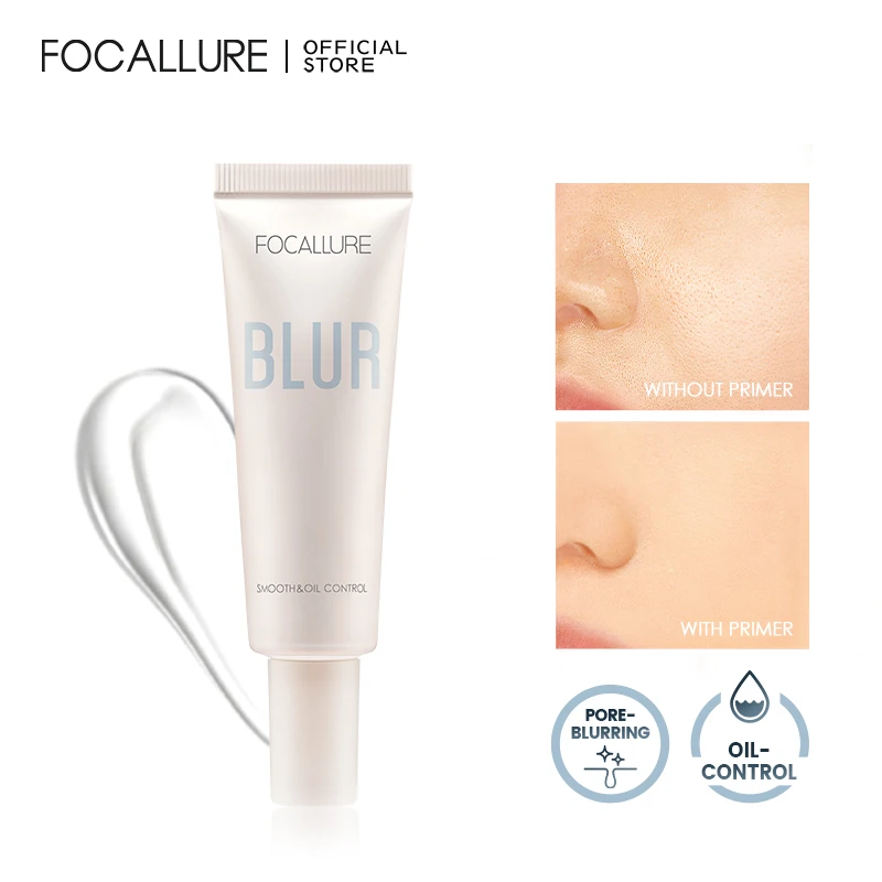 Top Trends: FOCALLURE Long-lasting Oil Control Face Primer Gel High Coverage Invisible Pore-Blurring Smooth Foundation Base Makeup Cosmetics Shoppable Styles