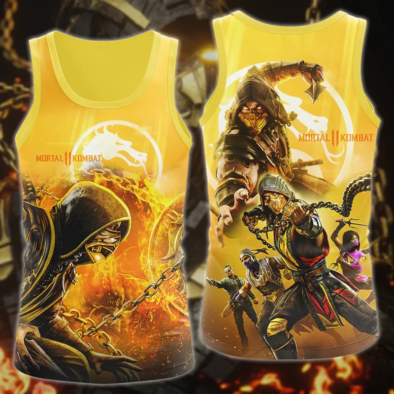 Top Trends: 3D Game Mortal Kombat Printed Tank Top Quick Drying Gym Clothing Men Vest Summer Sports Undershirt Harajuku Fashion Streetwear Shoppable Styles - Image 5