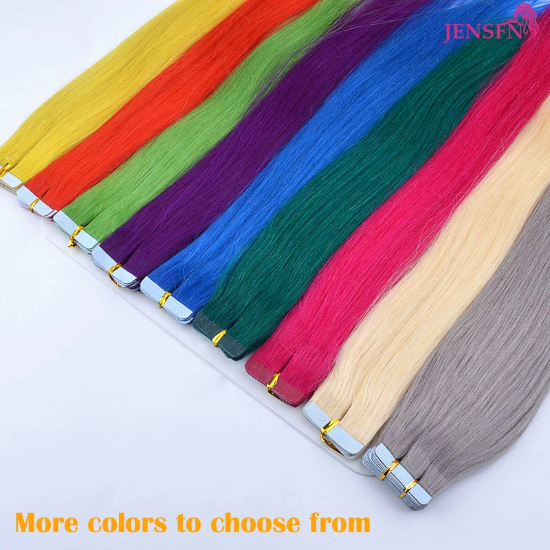 Top Trends: Color Straight Tape In Hair Extensions Human Hair Extensions 20" Inch For Salon For Women A Variety Of Color Shoppable Styles - Image 3