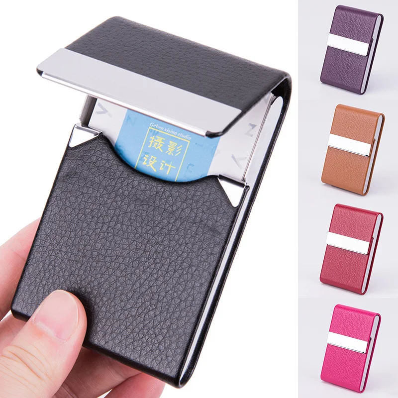 Top Trends: Fashion Aluminum ID Credit Card Holder Anti-theft Metal Wallets Pocket Case Women Men Business Card Holders Credit Card Box Shoppable Styles