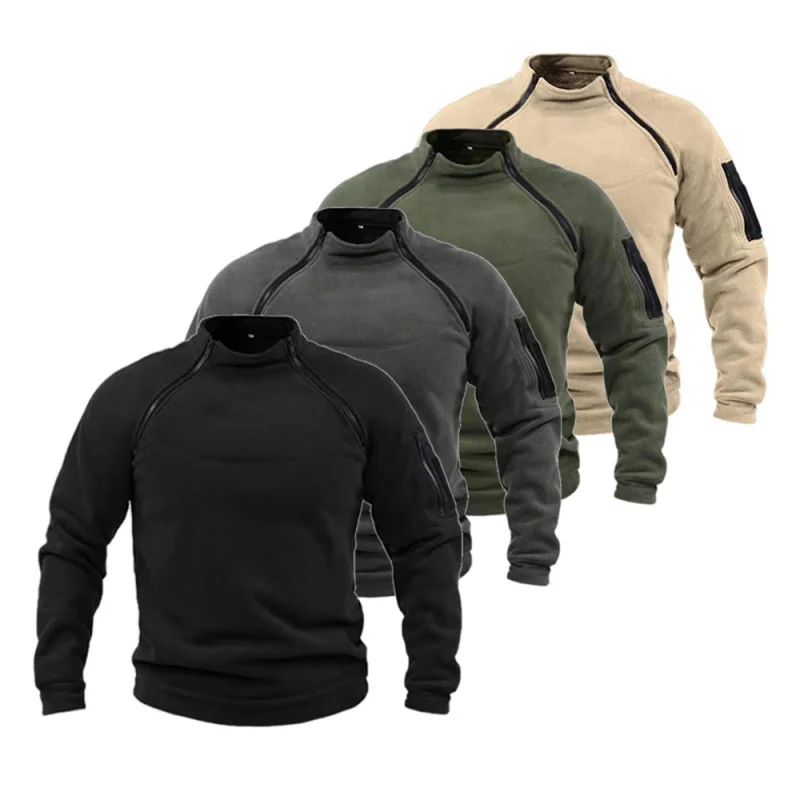 Top Trends: Men&#039;s Tactical Outdoor Fleece Jacket Clothes Warm Zippers Pullover Men Windproof Coat Thermal Hiking Sweatshirt Shoppable Styles