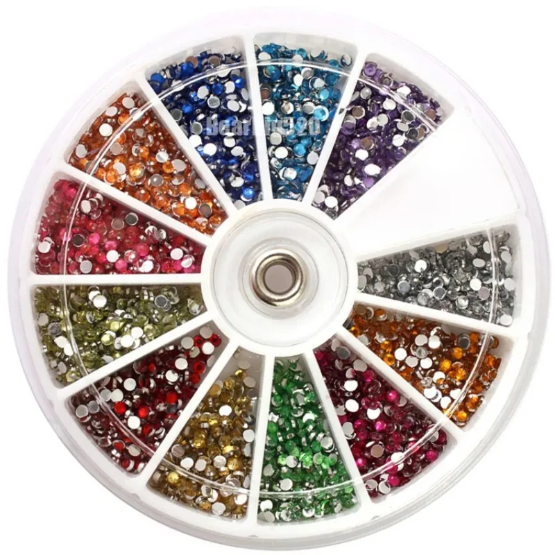 Top Trends: New High Quality 3600pcs Nail Art Tips Decoration 1.5mm Rhinestone Glitter Gem Crystal Wheel For Acrylic UV Gel System Shoppable Styles