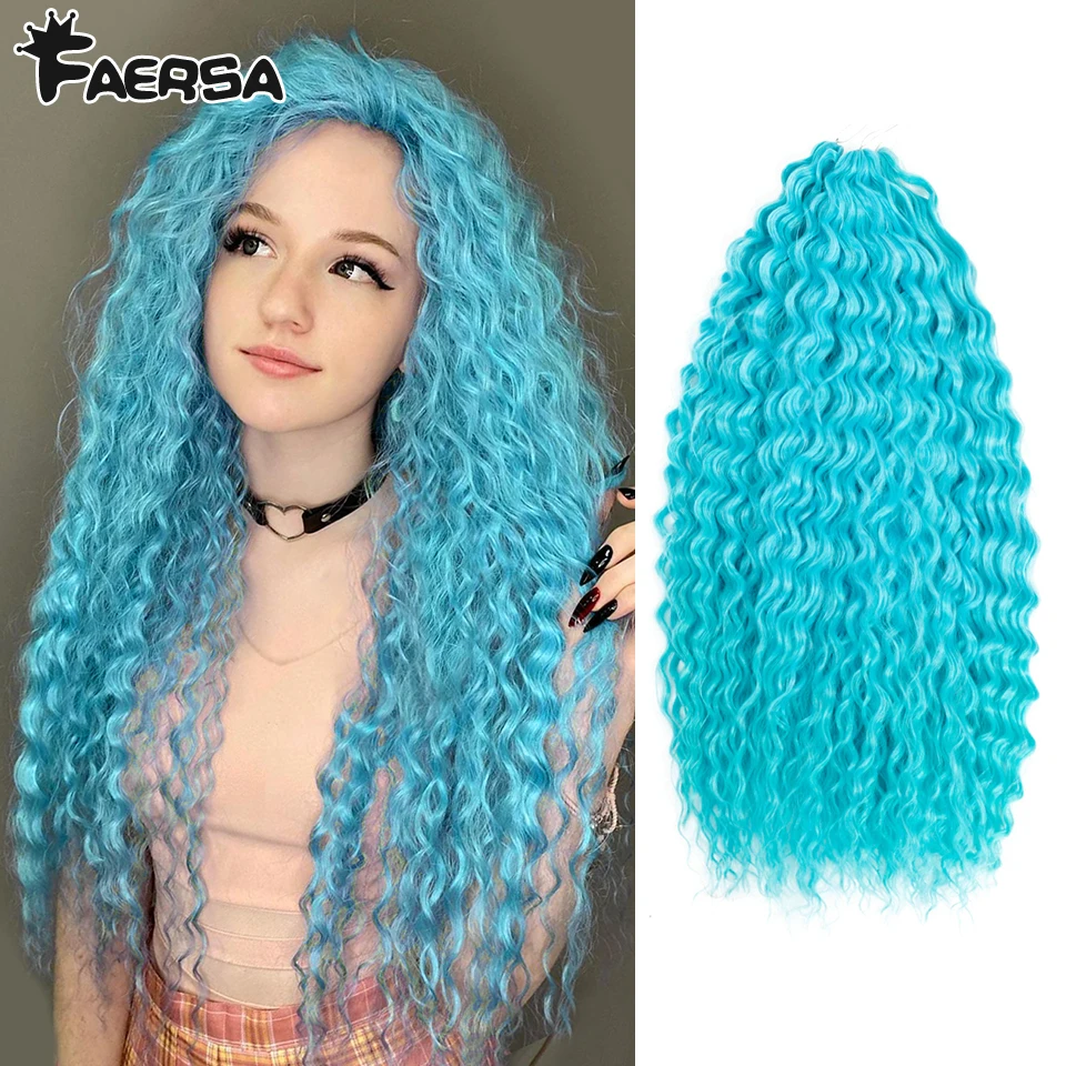 Top Trends: Ariel-Xs Curl Hair Water Wave Twist Crochet Hair Synthetic Deep Wave Braiding Hair Extension Ombre Blonde Pink Braid Hair Faersa Shoppable Styles