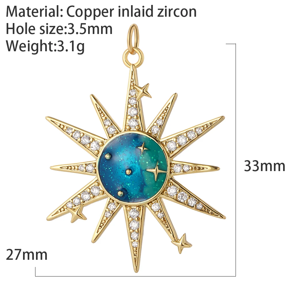 Top Trends: Sun Moon Star Charms For Jewelry Making Supplies Bohemian Rainbow Star 4-Pointed Dijes Diy Earrings Bracelet Necklace Gold Color Shoppable Styles - Image 6