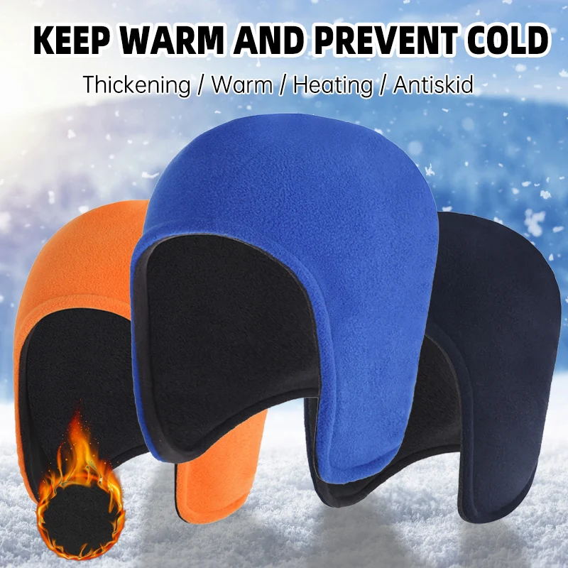 Top Trends: Fleece Beanies Hat With Earmuffs Ear Cover Warmer Caps Winter Windproof Thermal Cycling Skiing Skull Cap Helmet Earflap Hat Shoppable Styles