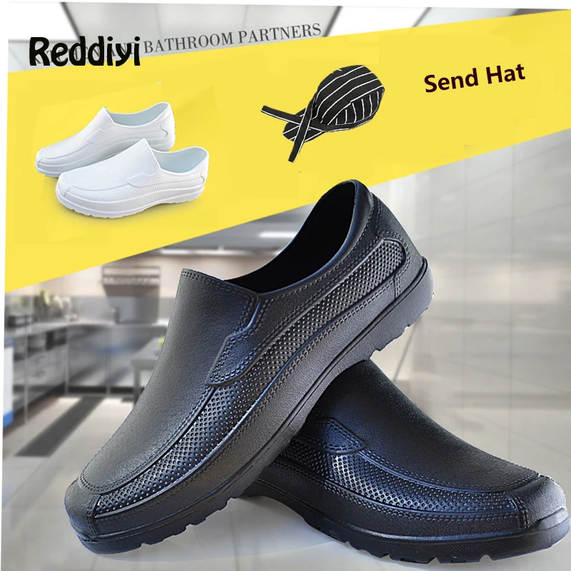 Top Trends: Kitchen Work Shoes For Men Hotel Restaurant EVA Non Slip Oil Proof Chef Shoes Summer Waterproof Wear-Resistant Rainy Boots Shoppable Styles