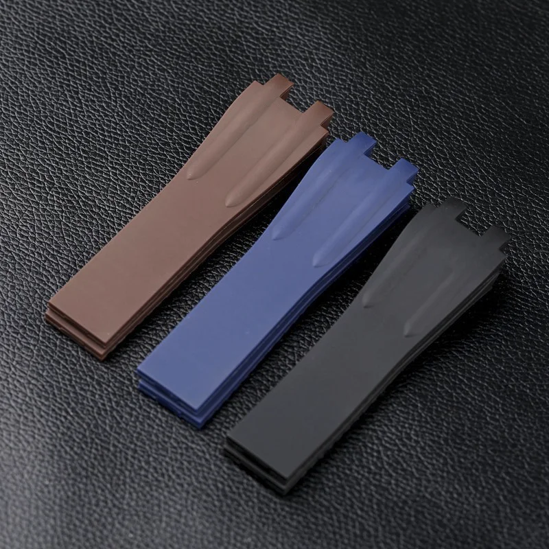 Top Trends: 26mm*20mm Black Brown Blue Waterproof Soft Silicone Rubber Wrist Watch Band Belt For Ulysse Nardin Strap Watchband Shoppable Styles