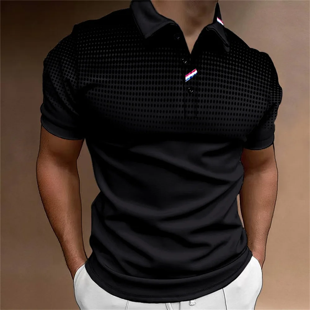 Top Trends: 2023 Spring And Summer New Men's Printed Casual Turn-down Collar Polo Shirt Men's Business Casual Short-sleeved Shirt Shoppable Styles - Image 6