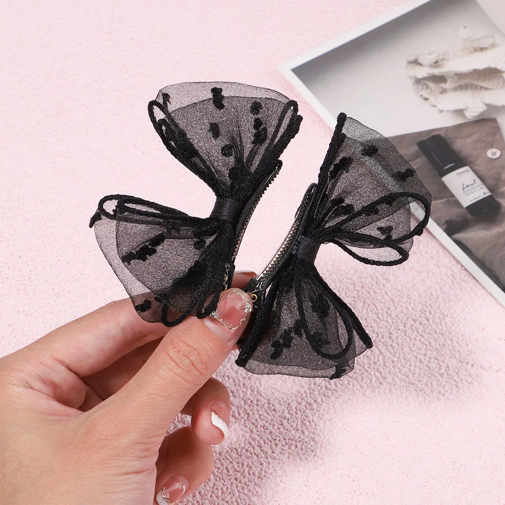 Top Trends: 2Pcs Girls Print Chiffon Bows Hairpins For Baby Kids Sweet Hair Clips Spring Cute Barrettes Headband Fashion Hair Accessories Shoppable Styles