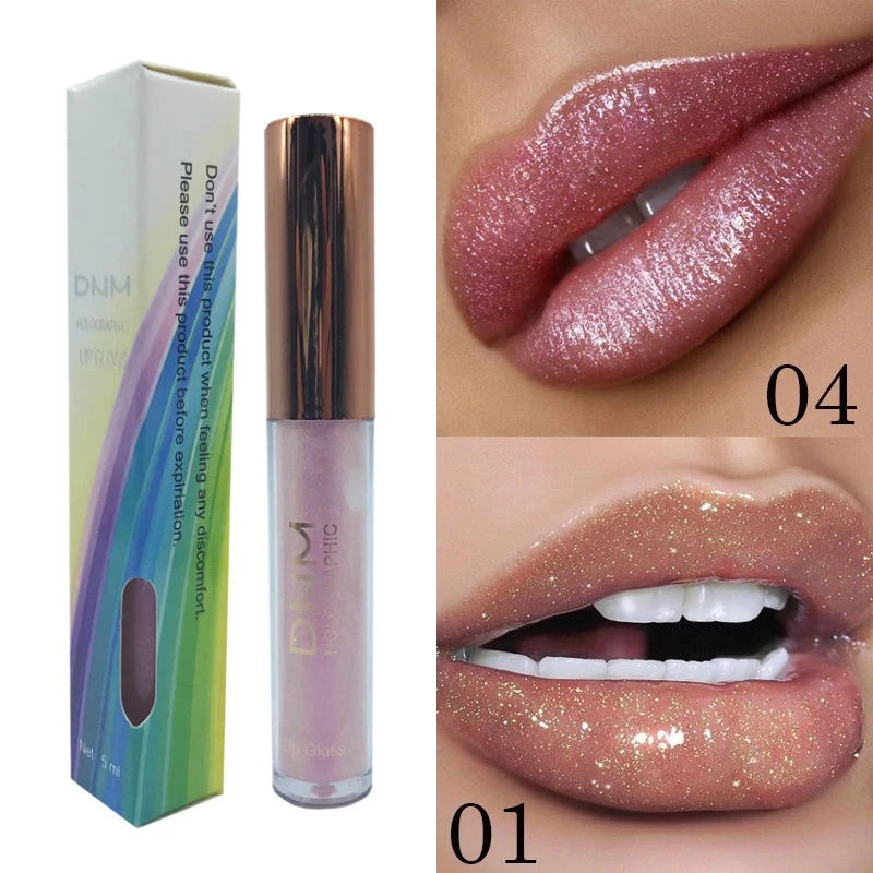 Top Trends: DNM Laser Color Lip Gloss Pearlescent Glitter Moisturizing Waterproof Lipstick Sexy Lips Plumper Блиск Для Губ Gloss Para Labios Shoppable Styles