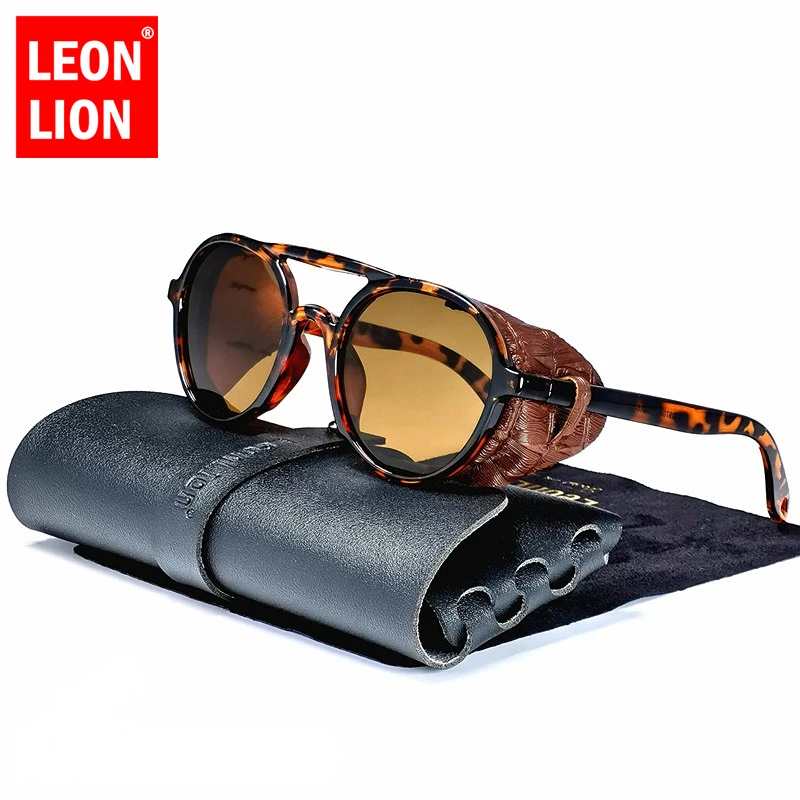 Top Trends: LeonLion Luxury Punk Sunglasses Men 2023 Vintage Glasses For Men / Women Luxury Brand Eyewear Men Punk Retro Lunette Soleil Homme Shoppable Styles