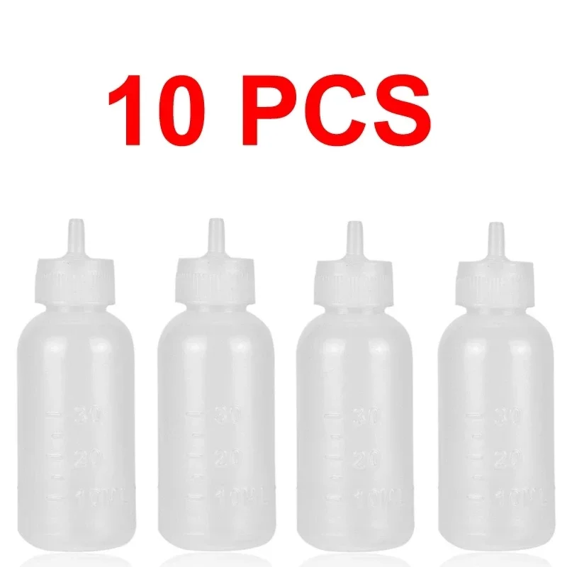 Top Trends: 10pcs 30ml Plastic Bottle Henna Nozzle Applicator Drawing Bottle With Sealing Cap Labels Tattoo JAC Squeezable Dropper Shoppable Styles