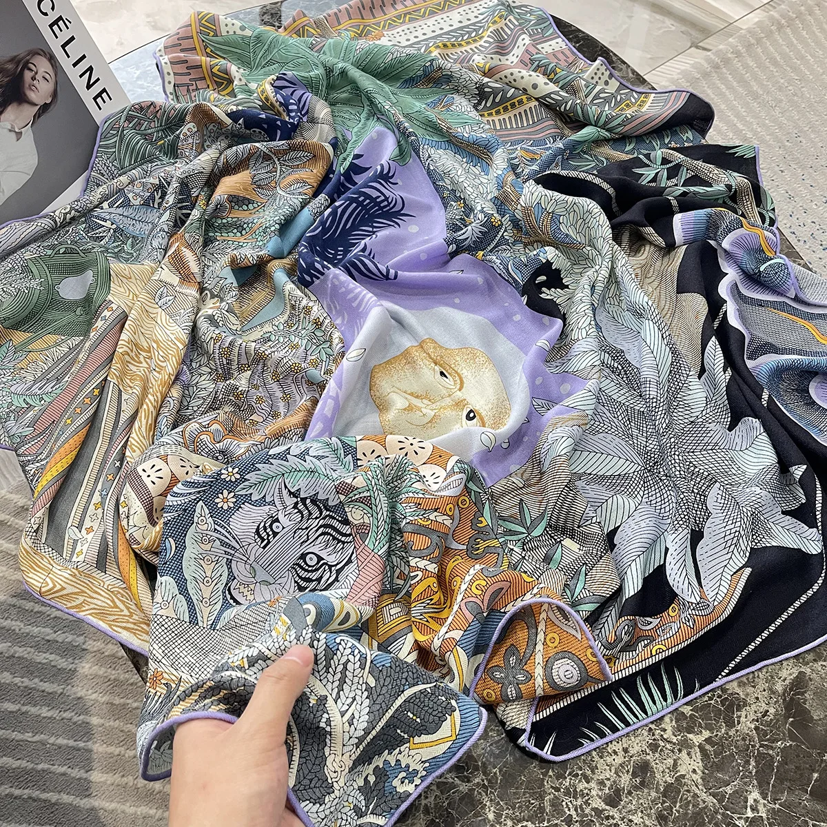 Top Trends: 2023 Winter Scarf Women Luxury Brand Silk Cashmere Scarf Incanto Amity Square Scarf Pashmina Shawl Warm Bandana Kerchief Shoppable Styles - Image 6