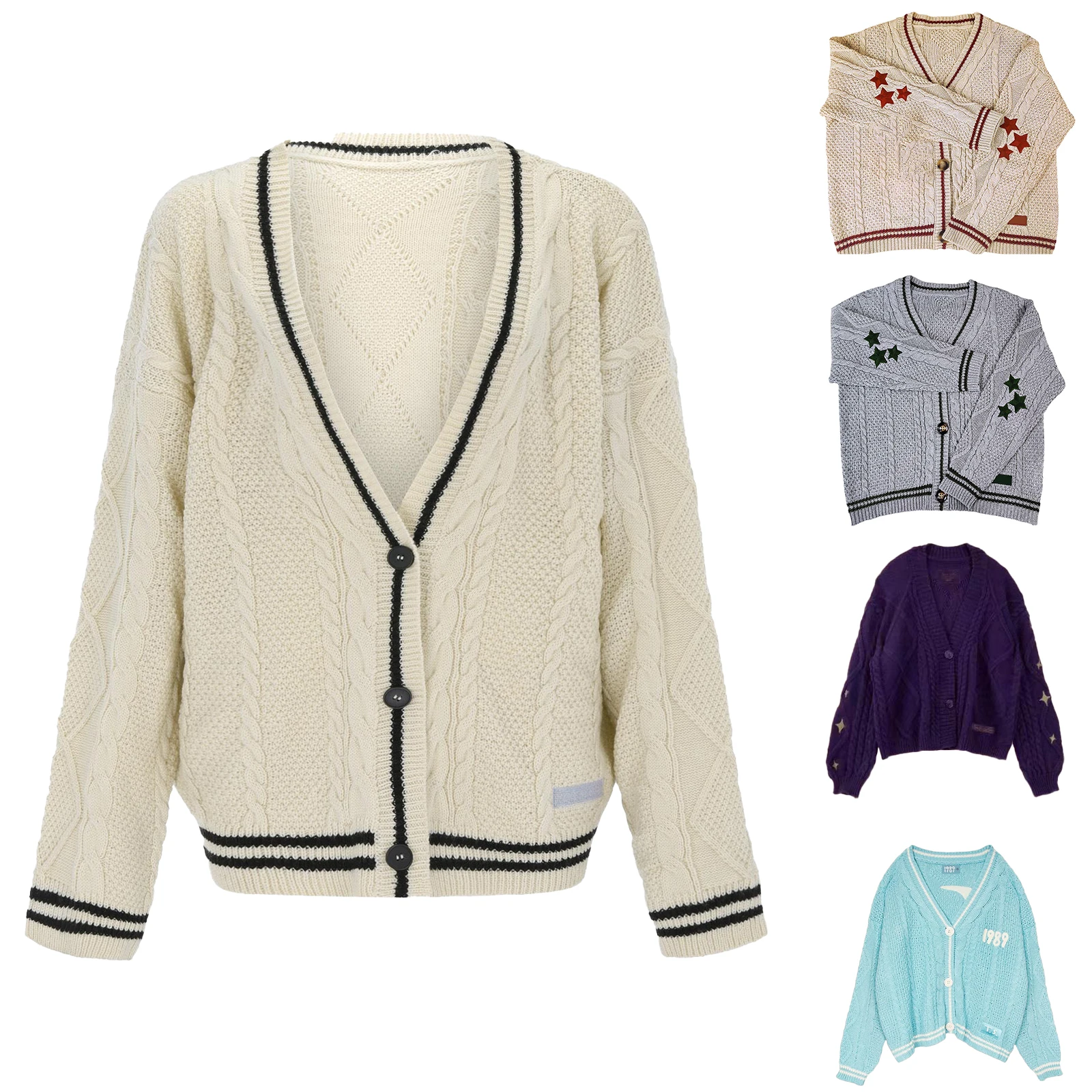 Top Trends: The Newest All Ann Purple Speak Now Official 1989 Blue Folklore Sweater Cardigan Sweater Shoppable Styles