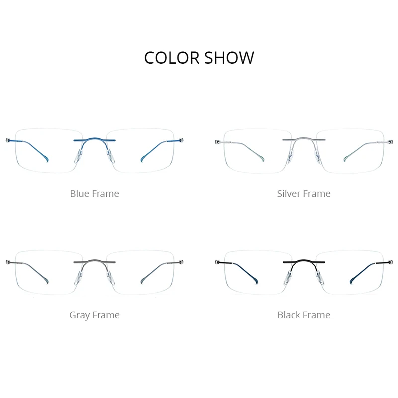 Top Trends: FONEX Titanium Rimless Glasses Frame Men 2023 Square Prescription Frameless Eyeglasses Women Optical Screwless Eyewear F85708 Shoppable Styles - Image 6