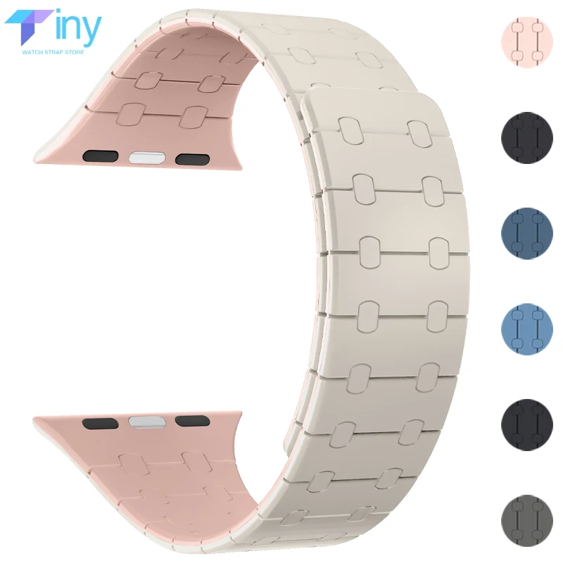 Top Trends: Silicone Magnetic Strap For Apple Watch Ultra2 Band 44mm 49mm 40mm 42mm 41mm 45mm 38mm Bracelet For IWatch Series 9 8 7 6 SE 5 4 Shoppable Styles