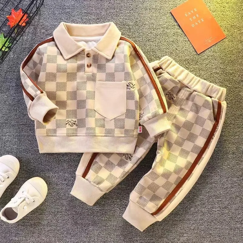 Top Trends: Children&#039;s Clothing Set 2023 New Spring And Autumn Girl Baby Long Sleeve Sweater Pants 2-Piece Boys Sportswear Set Shoppable Styles