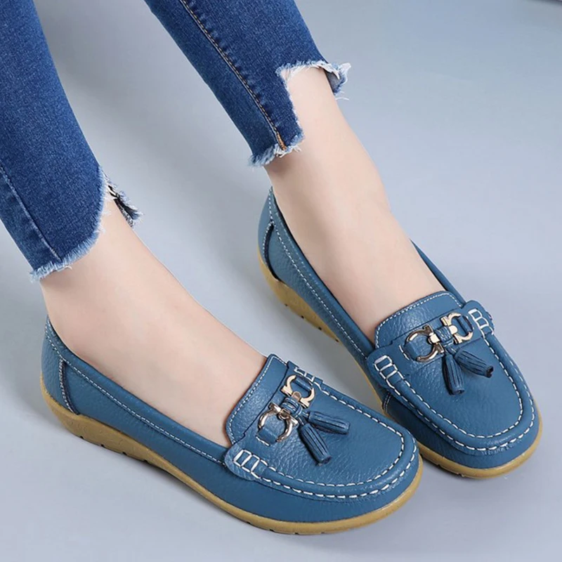 Top Trends: Women Flats Ballet Shoes Ballerina Ladies Casual Shoes Leather Breathable Moccasins Women’s Boat White Flats Shoes Women Shoppable Styles