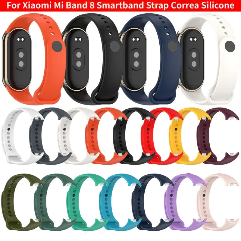 Top Trends: For Xiaomi Mi Band 8 Smartband Strap Correa Silicone Wristband Bracelet Watchband Mi Band 8 ремешок Mi Band 8 (Metal Insert) Shoppable Styles