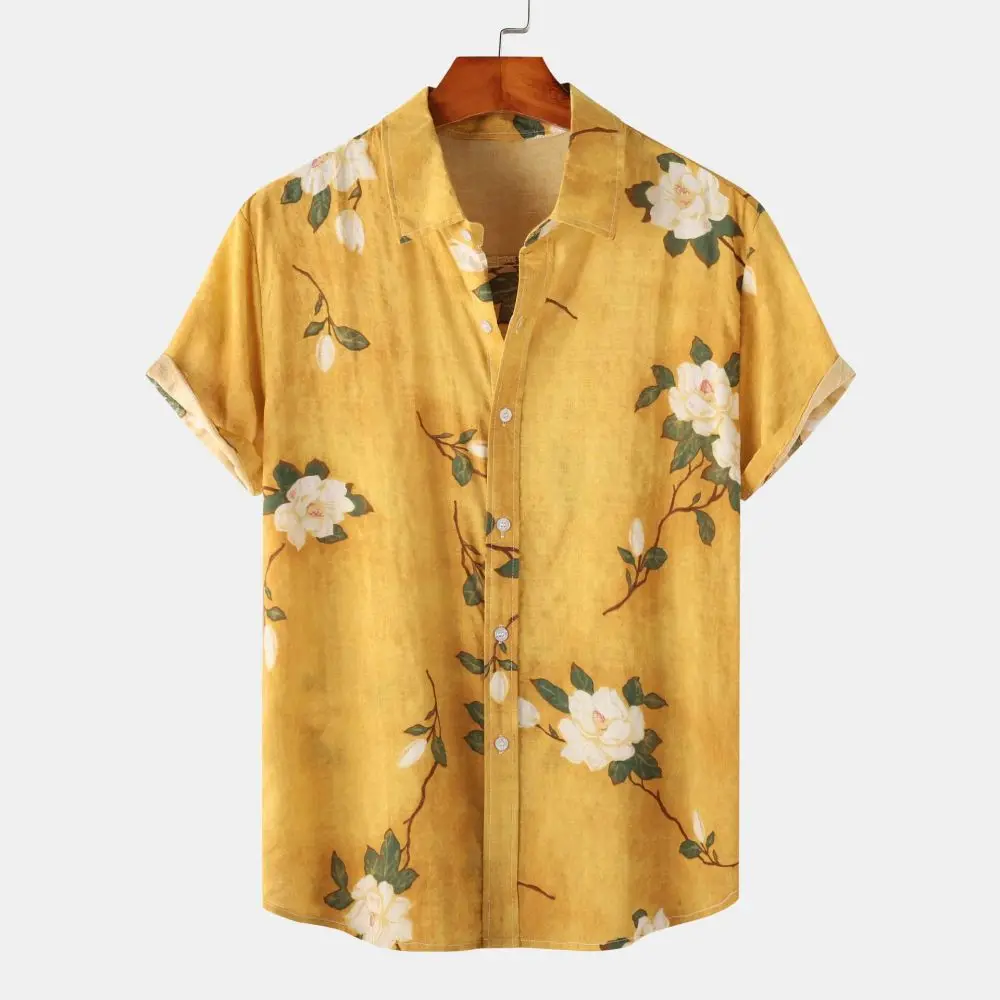 Top Trends: 2023 Hawaiian Men Shirt Floral Printed Harajuku Short Sleeve Casual Loose Streetwear Summer Beach Shirts For Male / Female Clothe Shoppable Styles