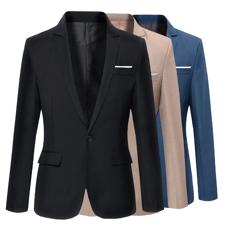 Top Trends: Blazers Casual Men Business Slim Fit Suits Thin Tops Button Solid 11 Colors Long Sleeve Autumn Spring Formal Clothing Shoppable Styles