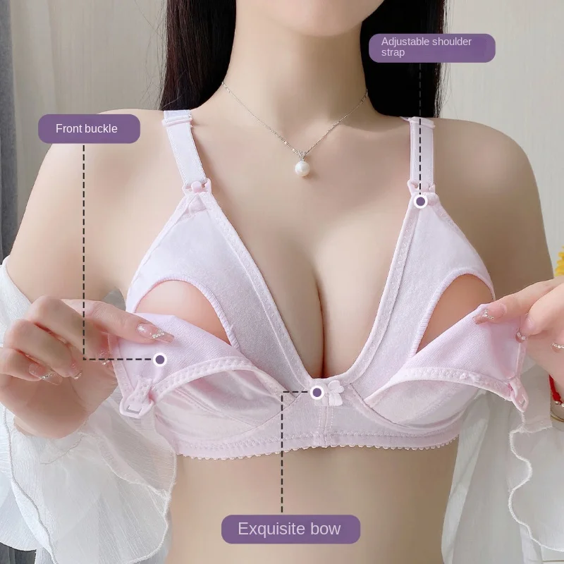 Top Trends: Breastfeeding Maternity Nursing Bra Pregnant Underwear Pregnant Women Gathered Push Up Bra Wireless Feeding Seamless Bras Ladies Shoppable Styles