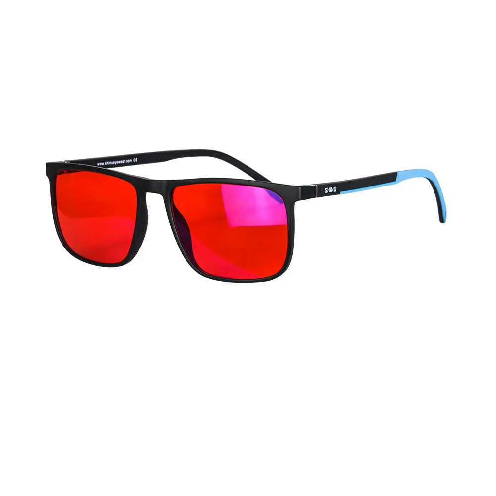 Top Trends: SHINU Brand Good Sleep Blue Light Blocking Glasses Men Red Lenses Anti Green Light Eliminate Eye Strain Glasses Bluelight Shoppable Styles - Image 6