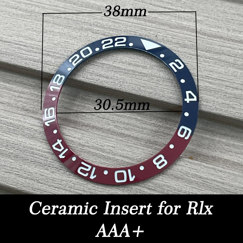 Top Trends: Original Slope 24 Hours 38mm*30.5mm Ceramic Blue Red Watch Bezel Ring Insert For GMT AAA+ Shoppable Styles