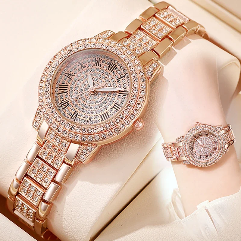 Top Trends: Women's Watches Quartz Wristwatches With Diamond Elegant Brand Steel Bracelet Watches Ladies Zircon Crystal Top Fashion Clock Shoppable Styles