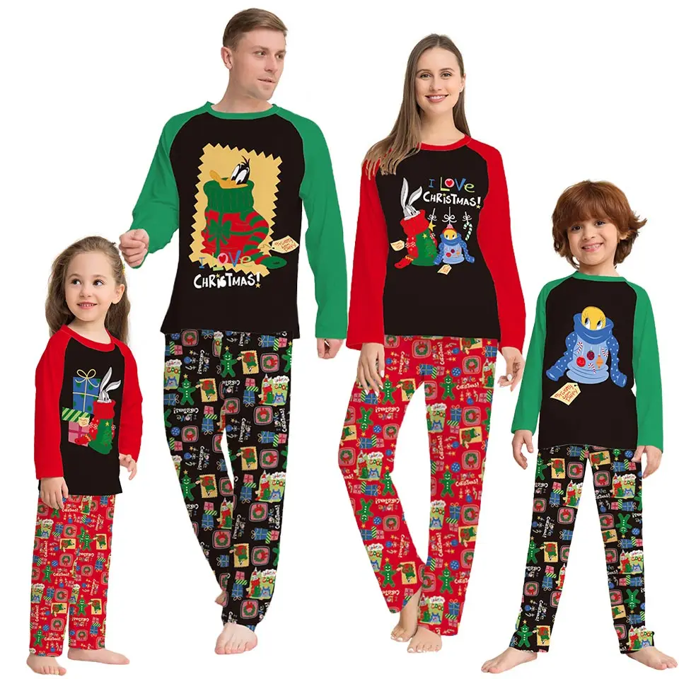 Top Trends: Novelty Cartoon Anime Print Christmas Pajamas Elegant Family Matching Baby Children Clothes That Combine For The Family Pyjamas Shoppable Styles