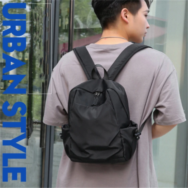 Top Trends: Mini Men's Backpack Fashion Small Black Shoulder School Bag For Man 2023 Canvas Designer Waterproof Sports Travel Male Backpacks Shoppable Styles