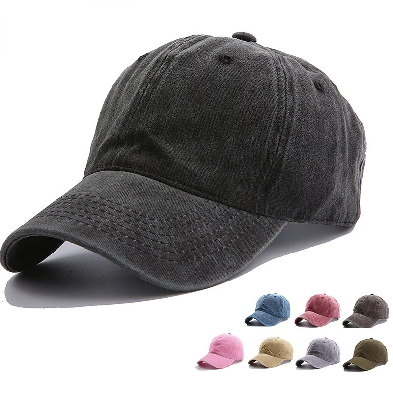 Top Trends: Solid Spring Summer Cap Women Ponytail Baseball Cap Fashion Hats Men Baseball Cap Cotton Outdoor Simple Vintag Visor Casual Cap Shoppable Styles