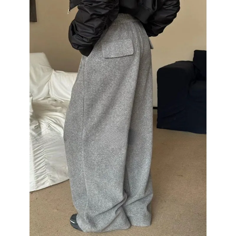 Top Trends: Deeptown Grey Sweatpants Women Baggy Korean Style Oversize Wide Leg Sports Pants Winter Trouser Casual Vintage Harajuku Fashion Shoppable Styles - Image 2