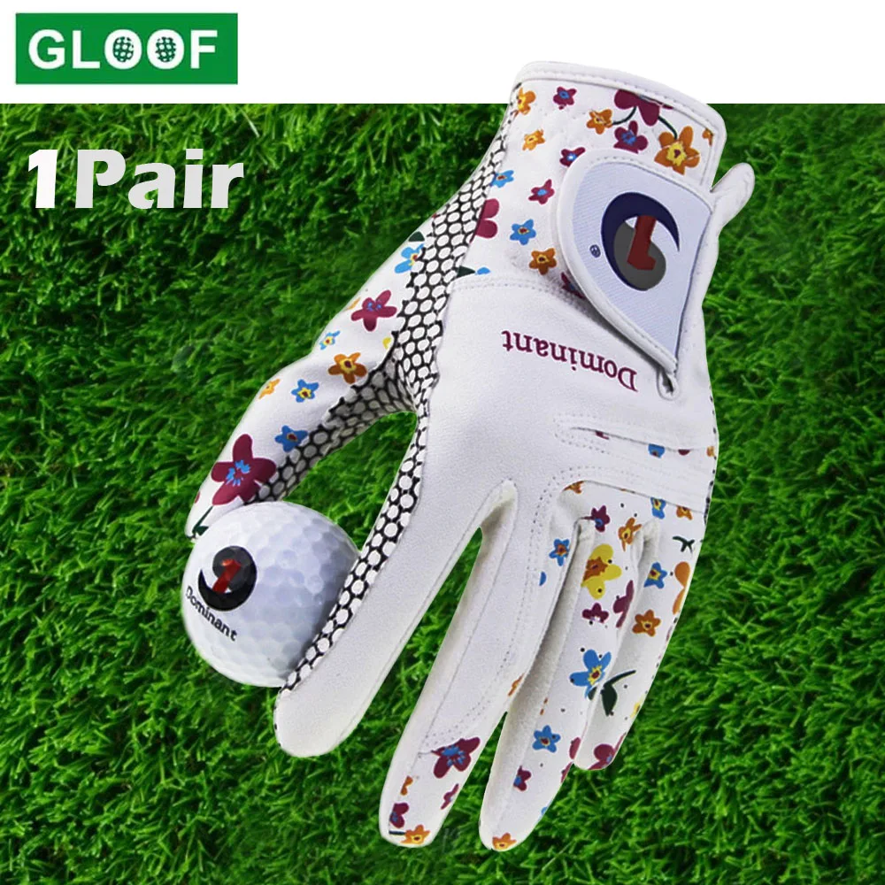 Top Trends: Golf Glove Women Ladies Pair Cool Leather Both Hand Summer Floral Colorful Breathable For Non Slip Gloves 1 Pair Shoppable Styles