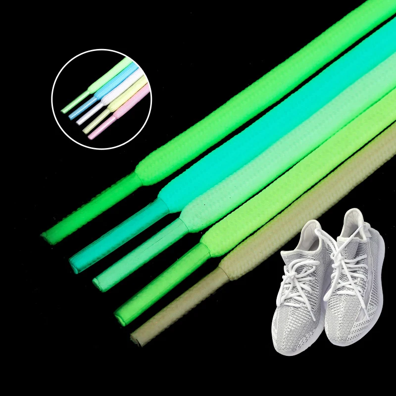 Top Trends: 1pair Luminous Shoelaces Round Sports Canvas Shoe Lace Woman Man Glow In The Dark Night Color Glowing Laces Fluorescent Shoelace Shoppable Styles