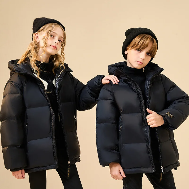 Top Trends: 2023 Winter Kids Boys Jackets Teenage Girls White Duck Down Loose Hooded Parka Coats Waterproof Children Warm Outerwear Snowsuit Shoppable Styles