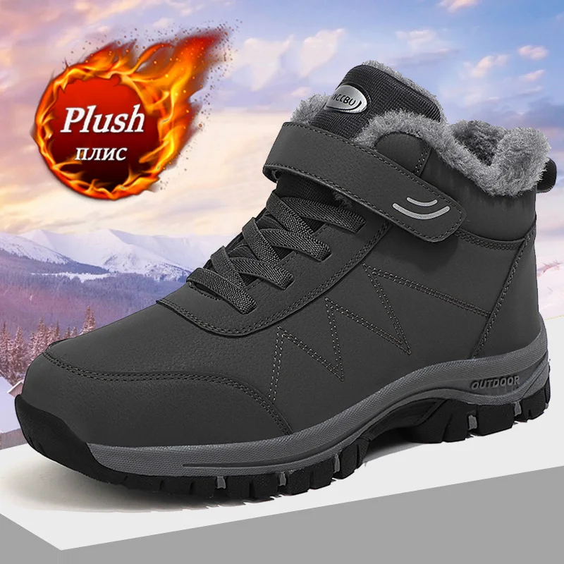 Top Trends: Winter Women Men Boots Leather Waterproof Warm Snow Boots Women Non-slip Hiking Shoes Men Sneaker Comfortable Couple Shoes Women Shoppable Styles