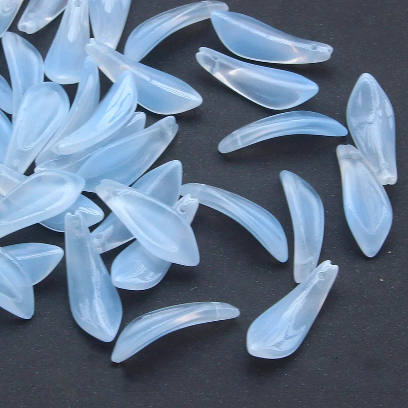 Top Trends: 10pcs Leaf Petal Shape 9x25mm Handmade Lampwork Glass Loose Pendants Beads For Jewelry Making DIY Crafts Findings Shoppable Styles - Image 3