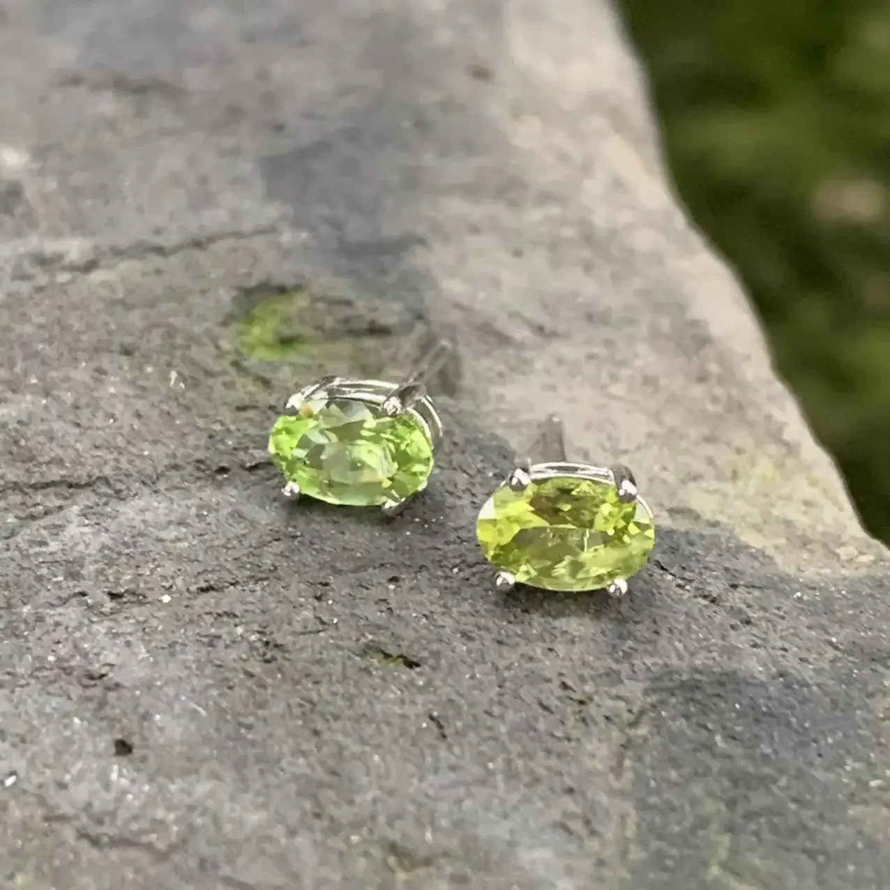 Top Trends: Natural Peridot 925 Sterling Silver Stud Earrings For Women Jewelry Gift Simple Peridot Jewelry Green Shoppable Styles - Image 6