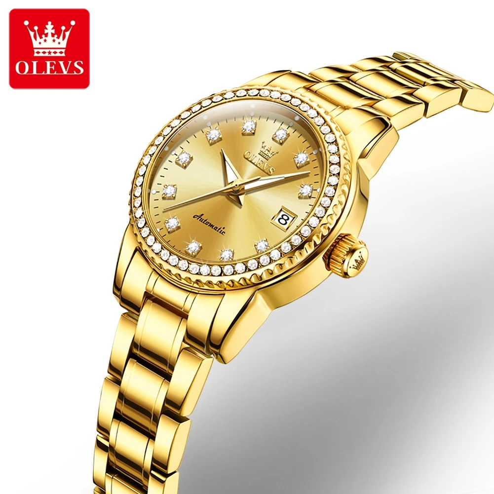 Top Trends: OLEVS 7003 Women&#039;s Watches Fashion Original Automatic Mechanical Watch For Ladies Sparkling Diamond Dial Waterproof Shoppable Styles