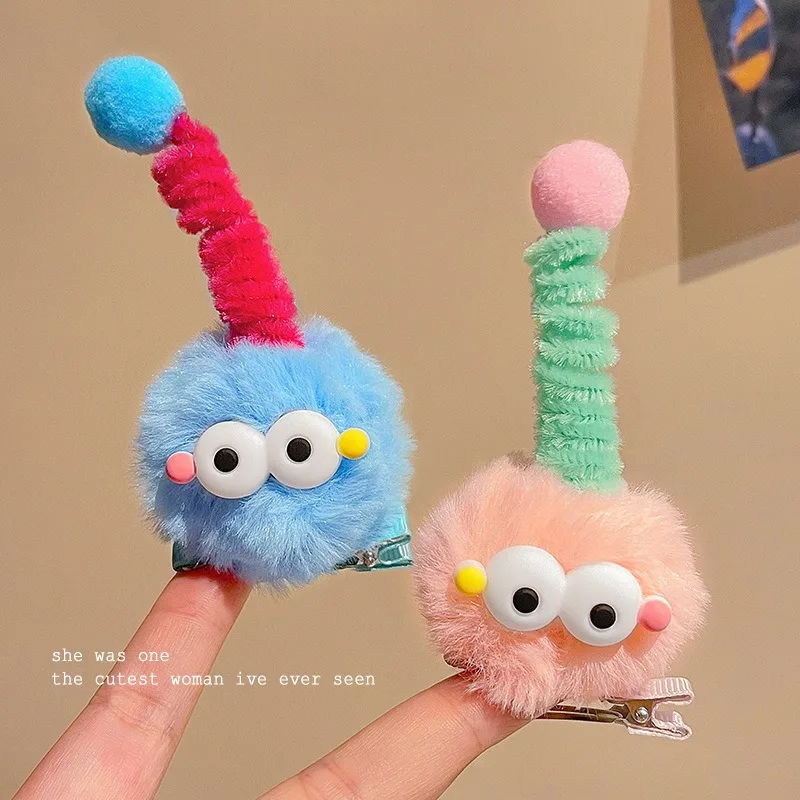 Top Trends: 2024 Cute Cartoon Plush Funny Hairpins Children Girls Kid Bangs Hair Clips Pin Barrettes Accessories Hairclip Headwear Headdress Shoppable Styles