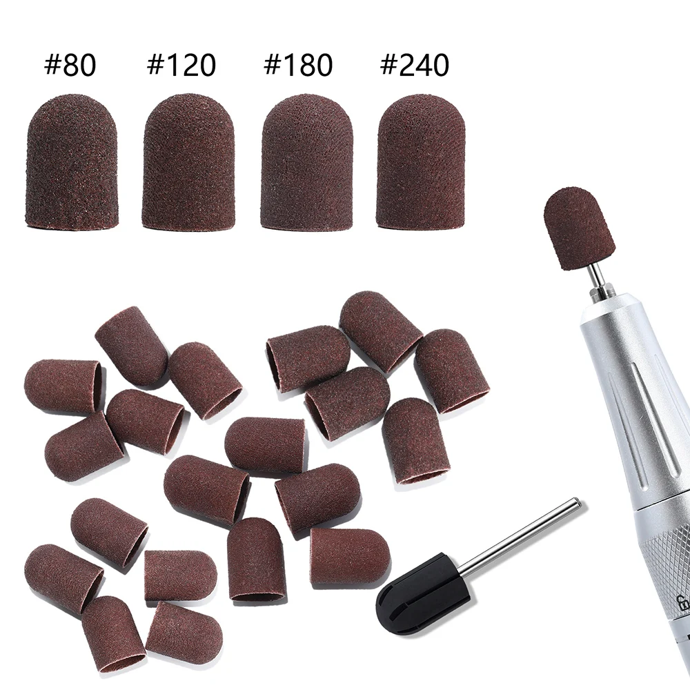 Top Trends: TP Sanding Bands Block Caps Purple Grit #80 / 120 / 180 Sanding Caps Electric Nail Drill Bit For Manicure Pedicure Milling Accessory Shoppable Styles