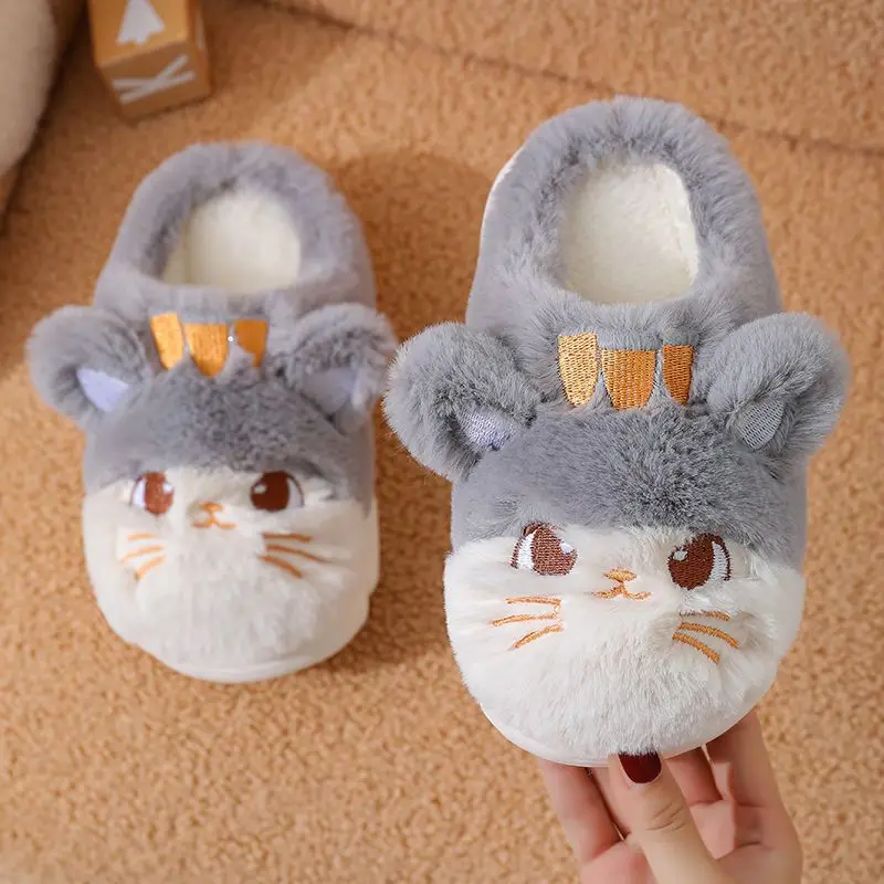 Top Trends: Feerldi Children Slipper Cat Animal Cartoon Kids Shoes Top Quality Flat Flip Flop Lovely Little Kitten Indoor Soft Slippers Shoppable Styles