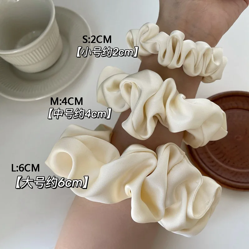 Top Trends: Oversize Satin Scrunchies Elastic Hair Ties Women Girls Big Silk Hair Bands Ponytail Holder Hair Rubber Bands Hair Accessories Shoppable Styles - Image 3