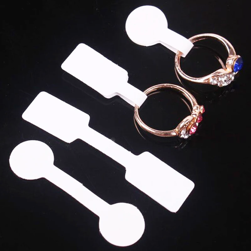 Top Trends: 100pcs Blank Paper Jewelry Tags Stickers Jewelry Display Cards Self-Sticker Label Packaging Ring Bracelet Price Tag Wholesale Shoppable Styles