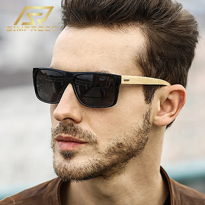 Top Trends: SIMPRECT Wooden Rectangle Sunglasses For Men 2023 Luxury Brand Designer UV400 High Quality Fashion Mirror Square Sun Glasses Shoppable Styles