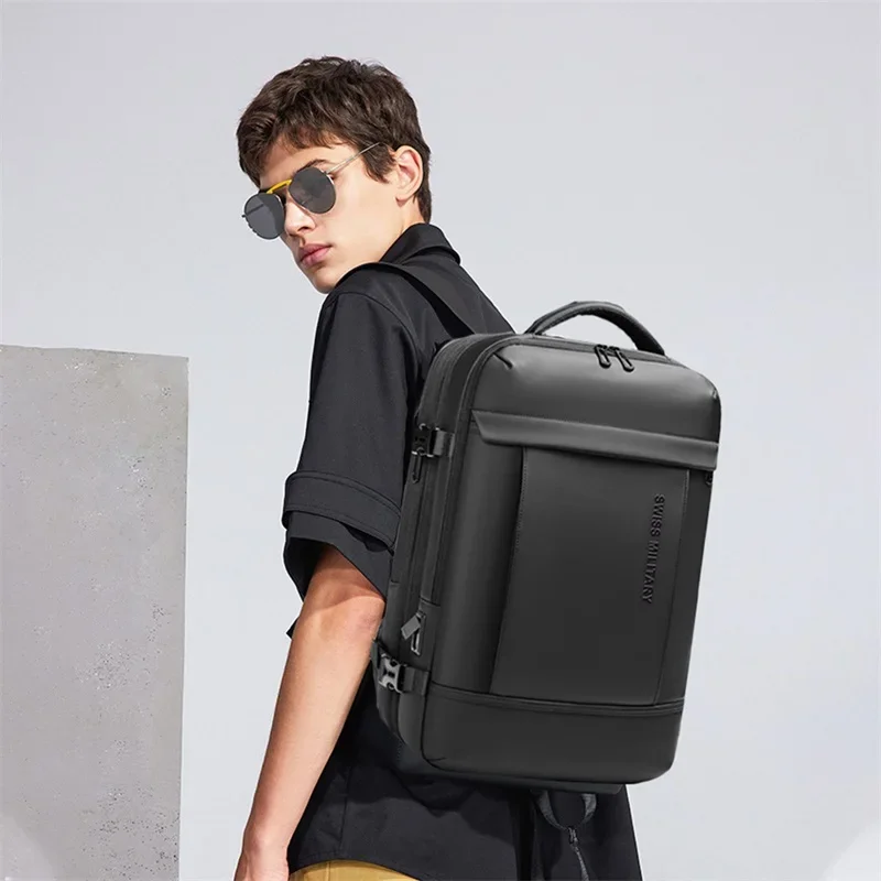 Top Trends: SWISS New Business Backpack Expandable USB Bag Waterproof Large 17 Inch Computer Backpack For Travel Urban Fashion Men Mochilas Shoppable Styles - Image 6