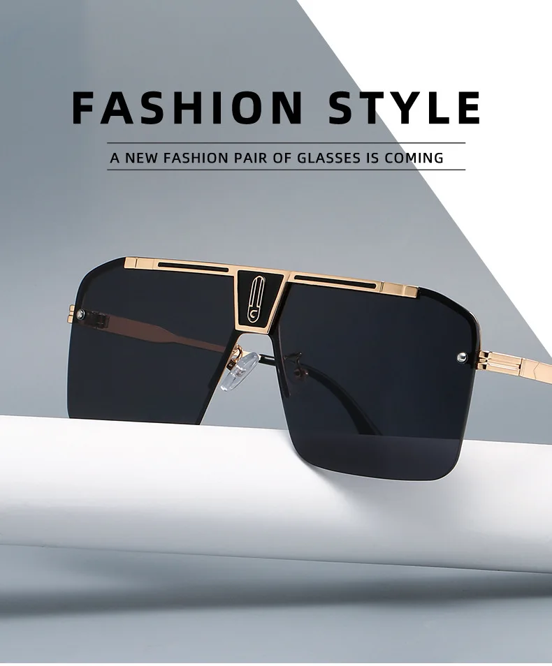 Top Trends: New Arrival Brand Design Gentleman Sun Glasses With Large Square Frames Stylish With Sophisticated And Tasteful Sunglasses Men Shoppable Styles