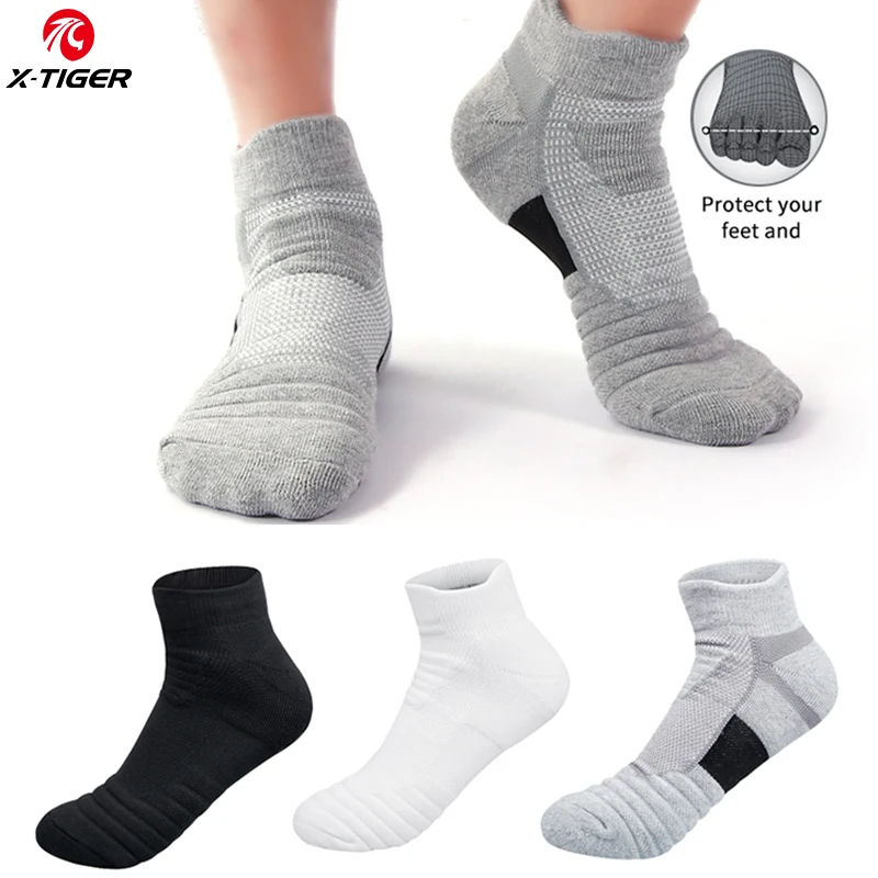 Top Trends: X-TIGER Sports Socks Men Breathable Cotton Cycling Socks Mesh Athletic High Quality Ankle Casual Short Moisture Wicking Sock Shoppable Styles